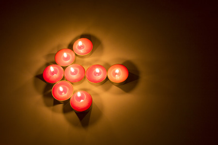 set Candles as arrow formの写真素材