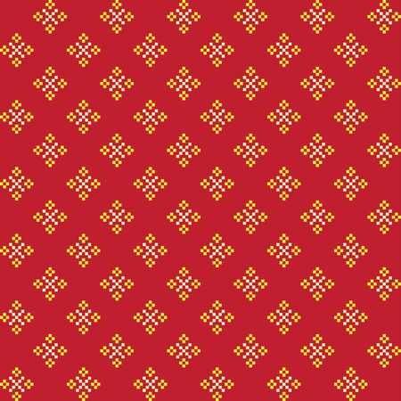 Thai Design Pixel Combination Pattern - abstract backgroundのイラスト素材