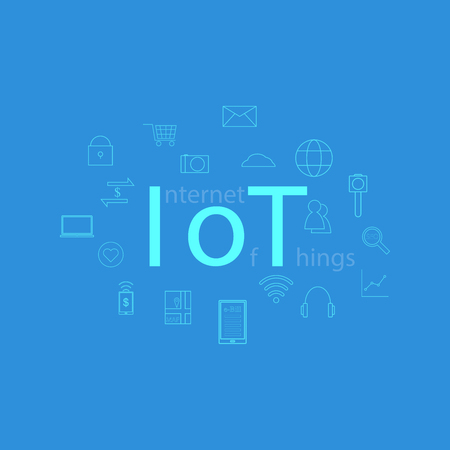 IoT - Internet of Things technology backgroundのイラスト素材