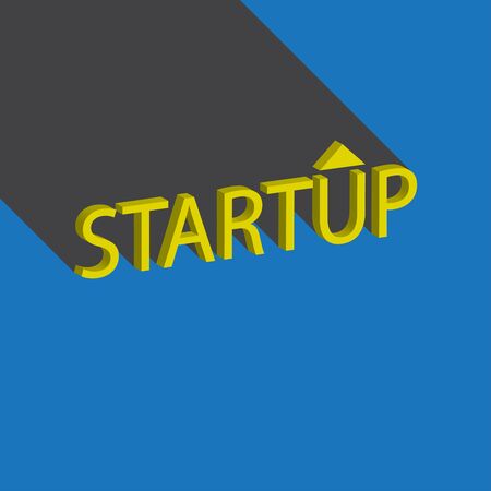 Startup Technology Background  long shadow design with copy spaceのイラスト素材