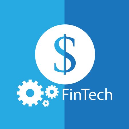 Fintech - icon sign symbol flat designのイラスト素材