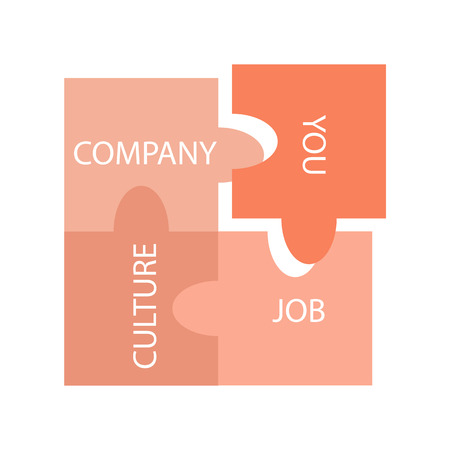 Candidate fit to compay culture job - for HR talent acquisition process のイラスト素材