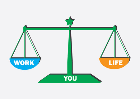 Work Life Balance concept Symbol/Signのイラスト素材