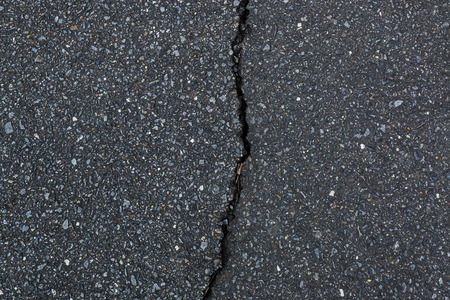 The road has cracksの写真素材