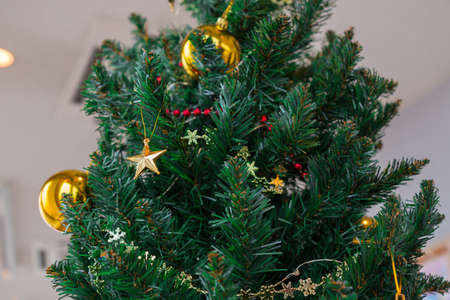 Christmas tree in office  business concept.