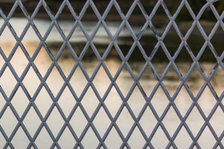 Metal grate pattern river background.の写真素材