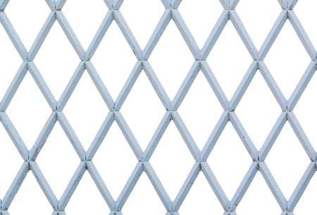 Metal grate isolated on white background.の写真素材