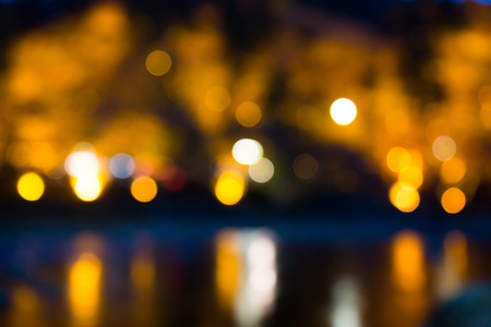 Light up of abstract blur background / night in autumn.の写真素材