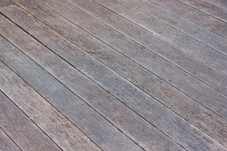 The floor of the brown old wood diagonally.の写真素材