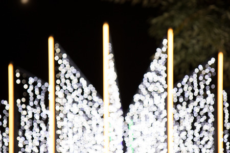 Blurred light illumination in city.の写真素材