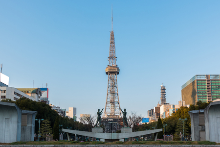 Nagoya city with nagoya tv tower.のeditorial素材