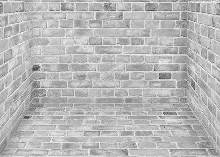 white brick room wall texture background.の写真素材
