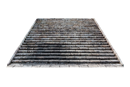 Stone staircase isolated on white background. Object with clipping path