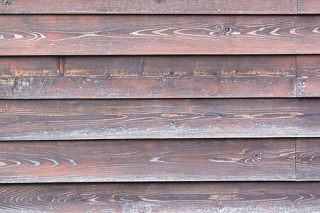 Horizontal old wooden wall texture for background.の写真素材