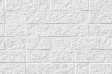White concrete brick wall pattern texture for background.の写真素材