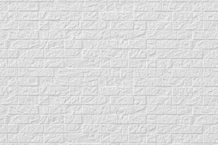 White concrete brick wall pattern texture for background.の写真素材