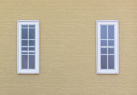 Modern windows and Detail of house exterior wall.の写真素材