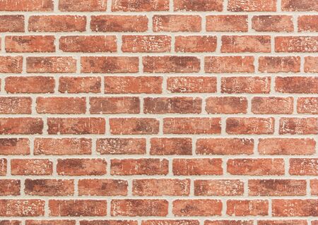 Red concrete brick wall pattern texture for background.の写真素材