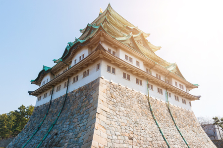 Nagoya castle historic landmark in nagoya japan.のeditorial素材