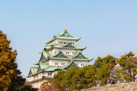 Nagoya castle historic landmark in nagoya japan.のeditorial素材
