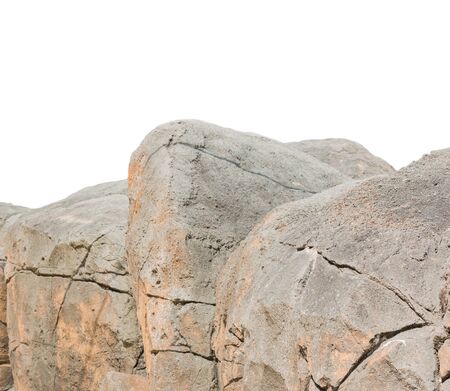 Large rock isolated on white background.の写真素材