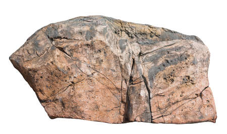 Big rock isolated on white background. Object with clipping path.の写真素材