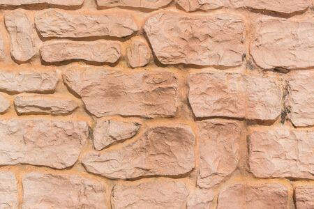 Stone block wall texture patterns for background.の写真素材