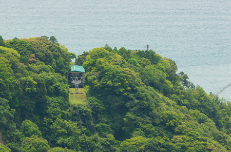Aerial view of the forest nature background with Ropeway.の写真素材