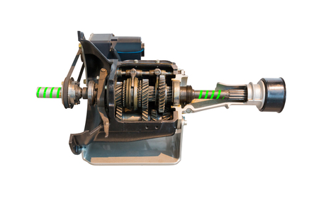 Transmission gears isolated on a white background, Object with clipping path.の写真素材