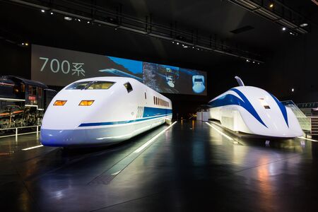 NAGOYA, JAPAN - JULY 10, 2016: The SCMaglev and Railway Park features 39 full-size railway vehicles and one bus exhibit, train cab simulators, and railway model dioramasのeditorial素材