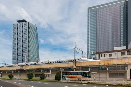 NAGOYA, JAPAN - JULY 10, 2016 : JR Central Towers of Nagoya Station in Japan. Nagoya Station is a...