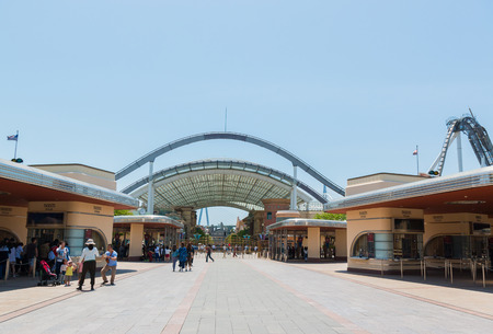 OSAKA, JAPAN - May 5, 2016: Universal Studios Japan (USJ).  located in Osaka, is one of four Universal Studios theme parks, owned and operated by USJ Co., Ltd. Most visitors are Japanese tourists and tourists from other Asian countriesのeditorial素材