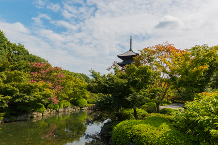 Toji temple located in Kyoto, Japan. Toji temple is a Buddhist temple of the Shingon sect in Kyoto, Japan.のeditorial素材