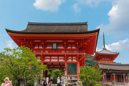 KYOTO, JAPAN - July 31, 2016: Tourist at Kiyomizu-dera Temple in Kyoto Japan. Kiyomizu-dera is an independent Buddhist temple in eastern Kyoto. The temple is part of the Historic Monuments of Ancient Kyoto.のeditorial素材