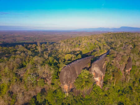 Three Rock Whale of Phu Sing mountain is newly tourist attraction place It is one the Unseen Thailandの写真素材