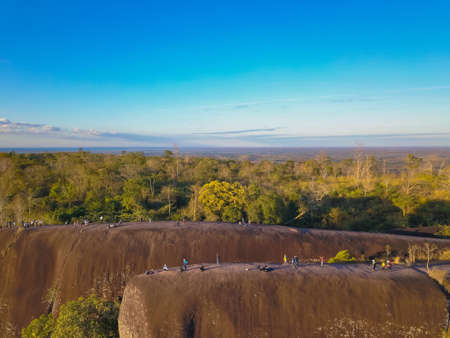 Three Rock Whale of Phu Sing mountain is newly tourist attraction place It is one the Unseen Thailandの写真素材