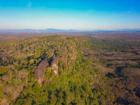 Three Rock Whale of Phu Sing mountain is newly tourist attraction place It is one the Unseen Thailandの写真素材