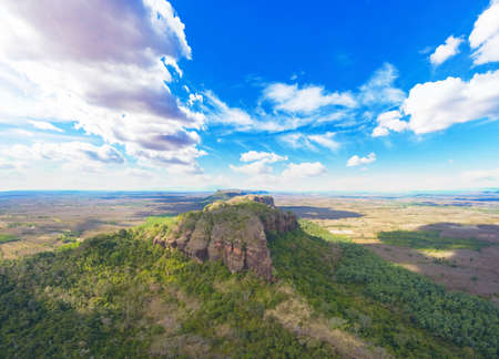 Wat Phu Tok is one of Thailandâs true wonders. This giant sandstone outcrop, which can be seen from miles aroundの写真素材