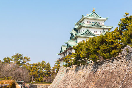 Nagoya castle historic landmark in nagoya japan.のeditorial素材
