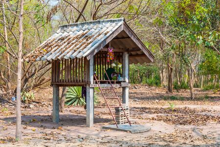 Local spirit house in Thailandの写真素材