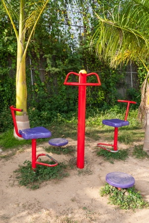 The Exercise Machine in Public Park.の写真素材