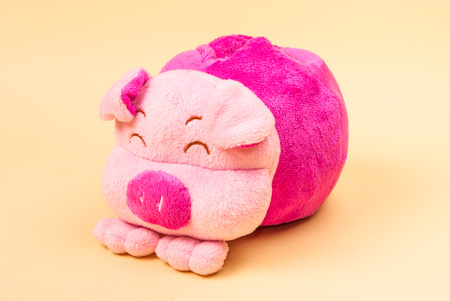 Pink Pig Dollの写真素材