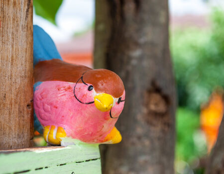 Pink Bird figure Closeup.の写真素材