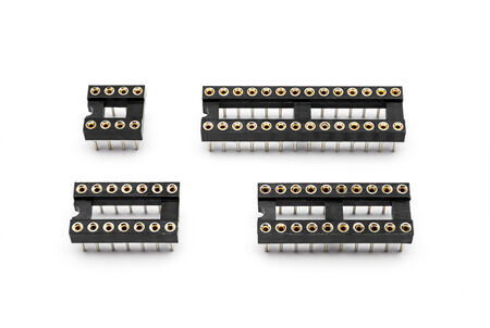 Round Hole Pin IC Sockets.の写真素材