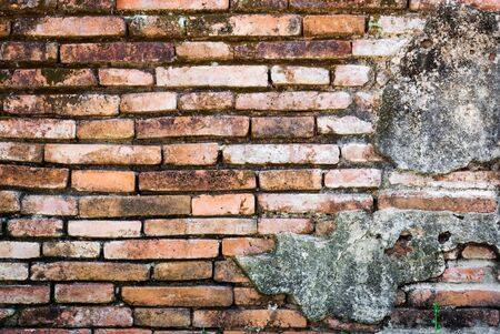 Old Deformed Brick Wall Background/Texture.の写真素材