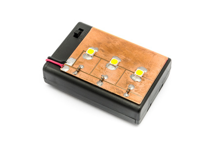 Home Made LED Lamp with Switch.の写真素材