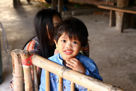 Local cool season with boyの写真素材