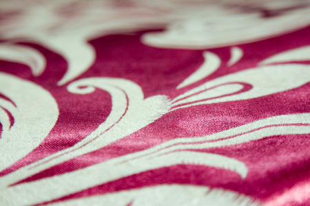 Red and gold design fabric textureの写真素材
