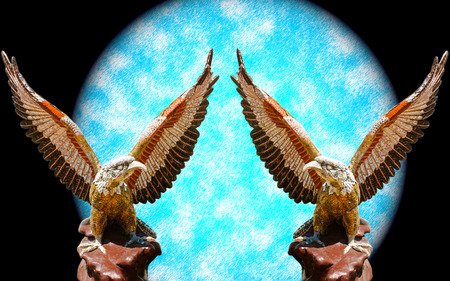 Double Ealge Statueの写真素材