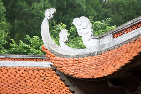 buddhism old roofの写真素材